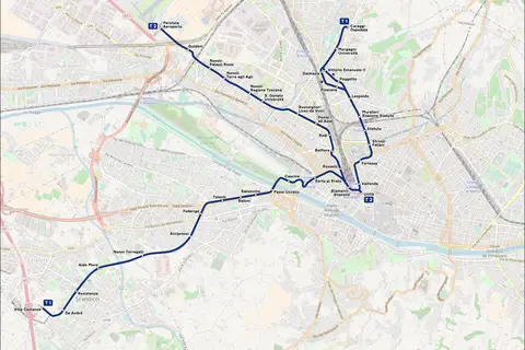 Map: Firenze Mappa Rete Tranviaria