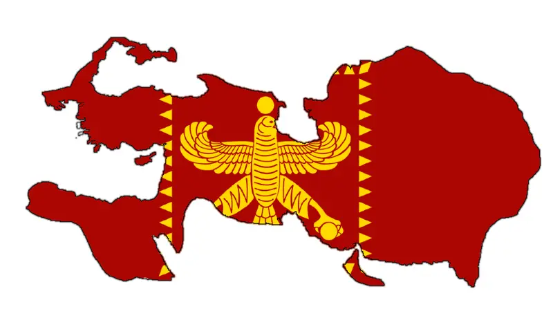 Map: First Persian Empire 550 Bc330 Bc Flag Map