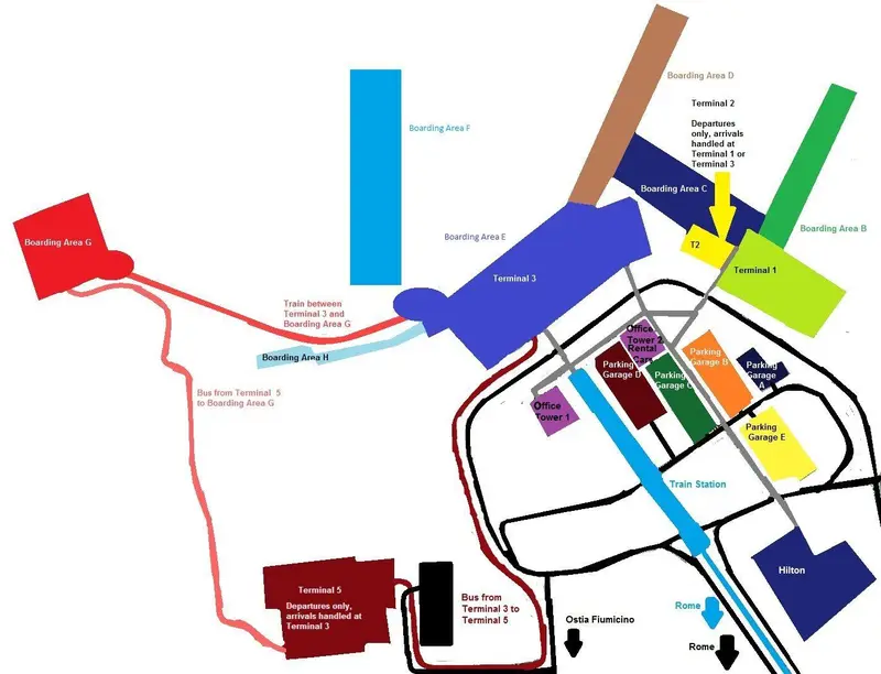 Map: Fiumicino Terminal Map