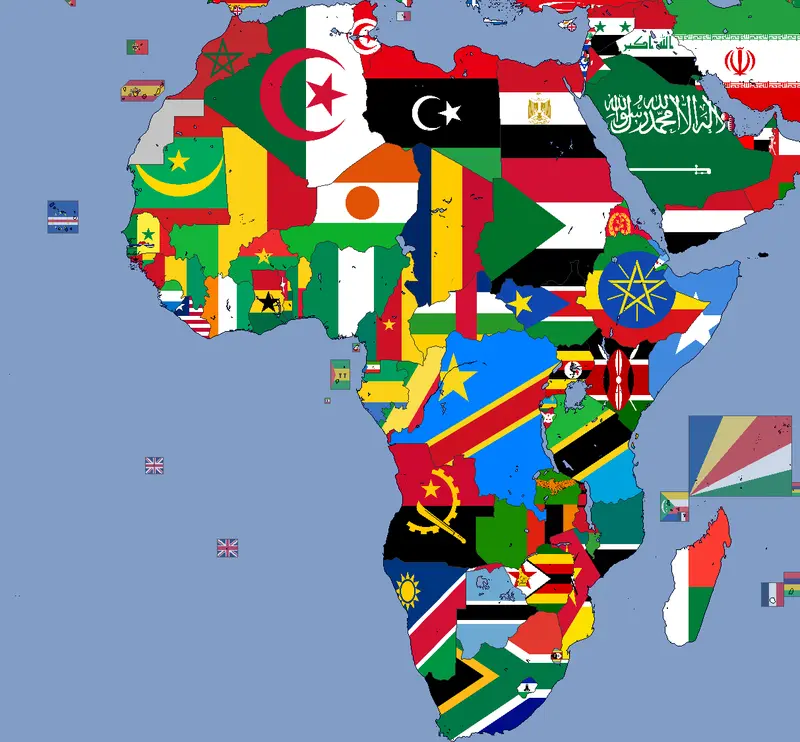 Map: Flag Map of Africa