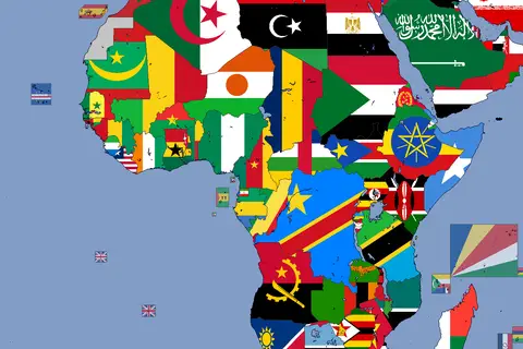 Map: Flag Map of Africa