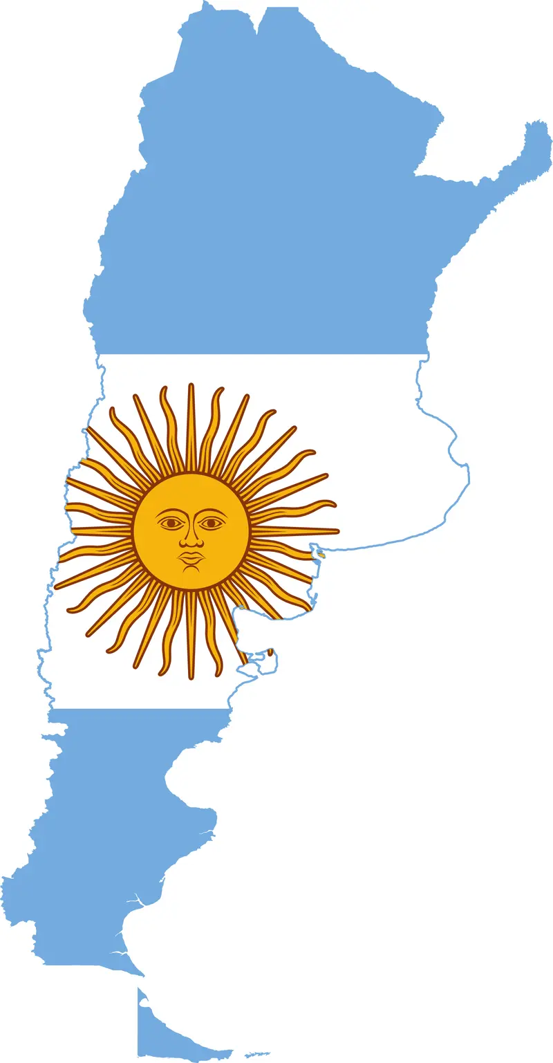 Map: Flag Map of Argentina