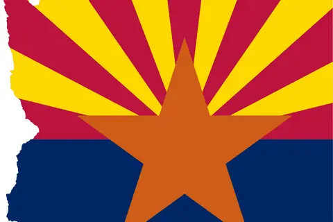 Map: Flag Map of Arizona