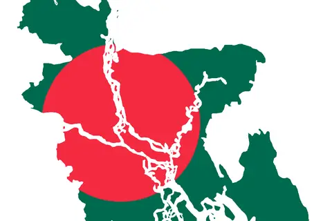 Map: Flag Map of Bangladesh
