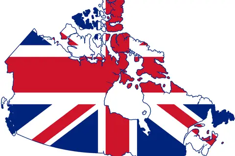 Map: Flag Map of Canada United Kingdom