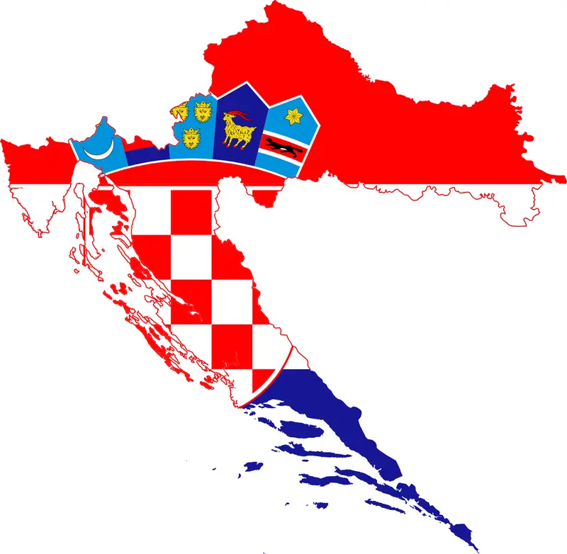 Map: Flag Map of Croatia