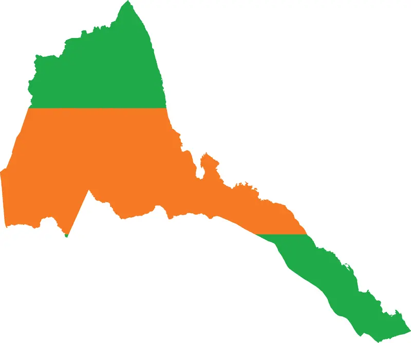 Map: Flag Map of Eritrea Republic of Wadiya