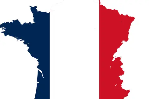 Map: Flag Map of France