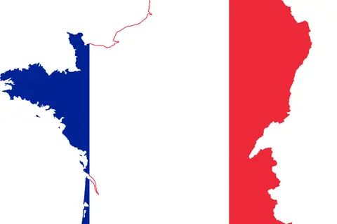 Map: Flag Map of French First Republic 1792 1804