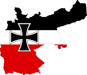 Map: Flag Map of German Empire Ww1