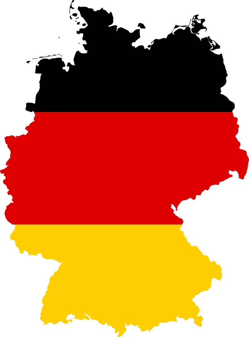Map: Flag Map of Germany