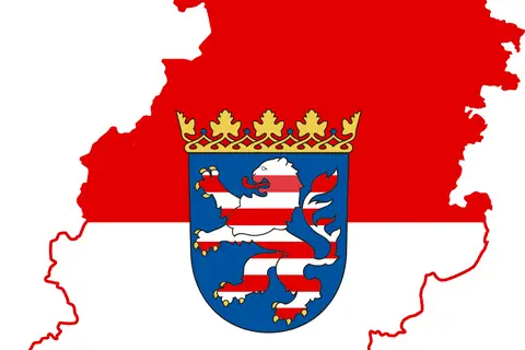 Map: Flag Map of Hesse