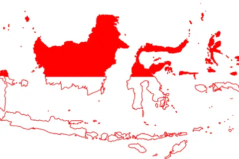 Map: Flag Map of Indonesia