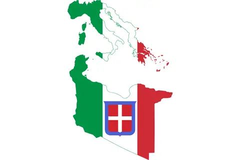 Map: Flag Map of Italy November 1942