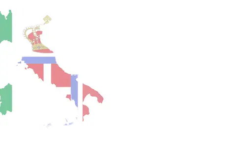 Map: Flag Map of Kingdom of Italy 1914