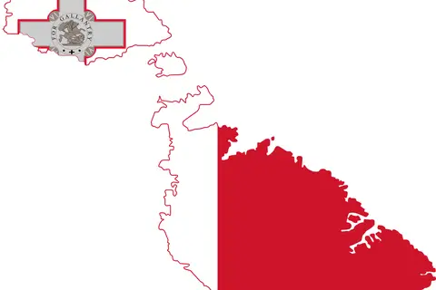 Map: Flag Map of Malta