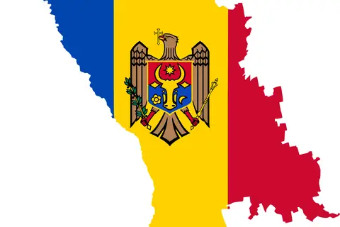 Map: Flag Map of Moldova