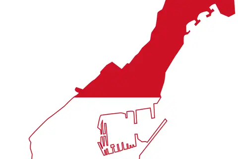 Map: Flag Map of Monaco