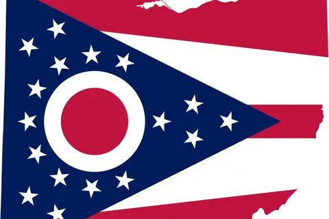 Map: Flag Map of Ohio