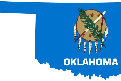 Map: Flag Map of Oklahoma