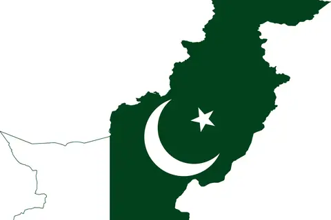 Map: Flag Map of Pakistan
