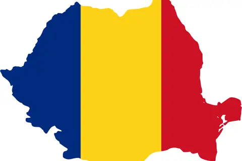 Map: Flag Map of Romania