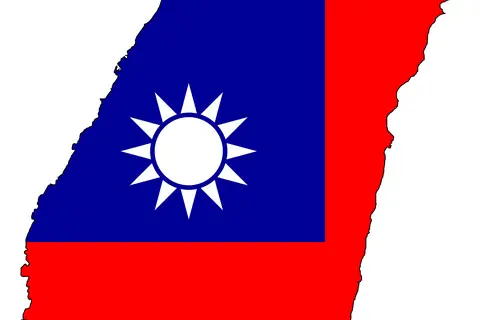 Map: Flag Map of Taiwan Roc