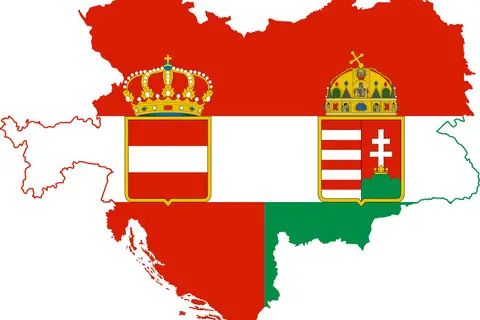 Map: Flag Map of the Austrohungarian Empire Civil Ensign