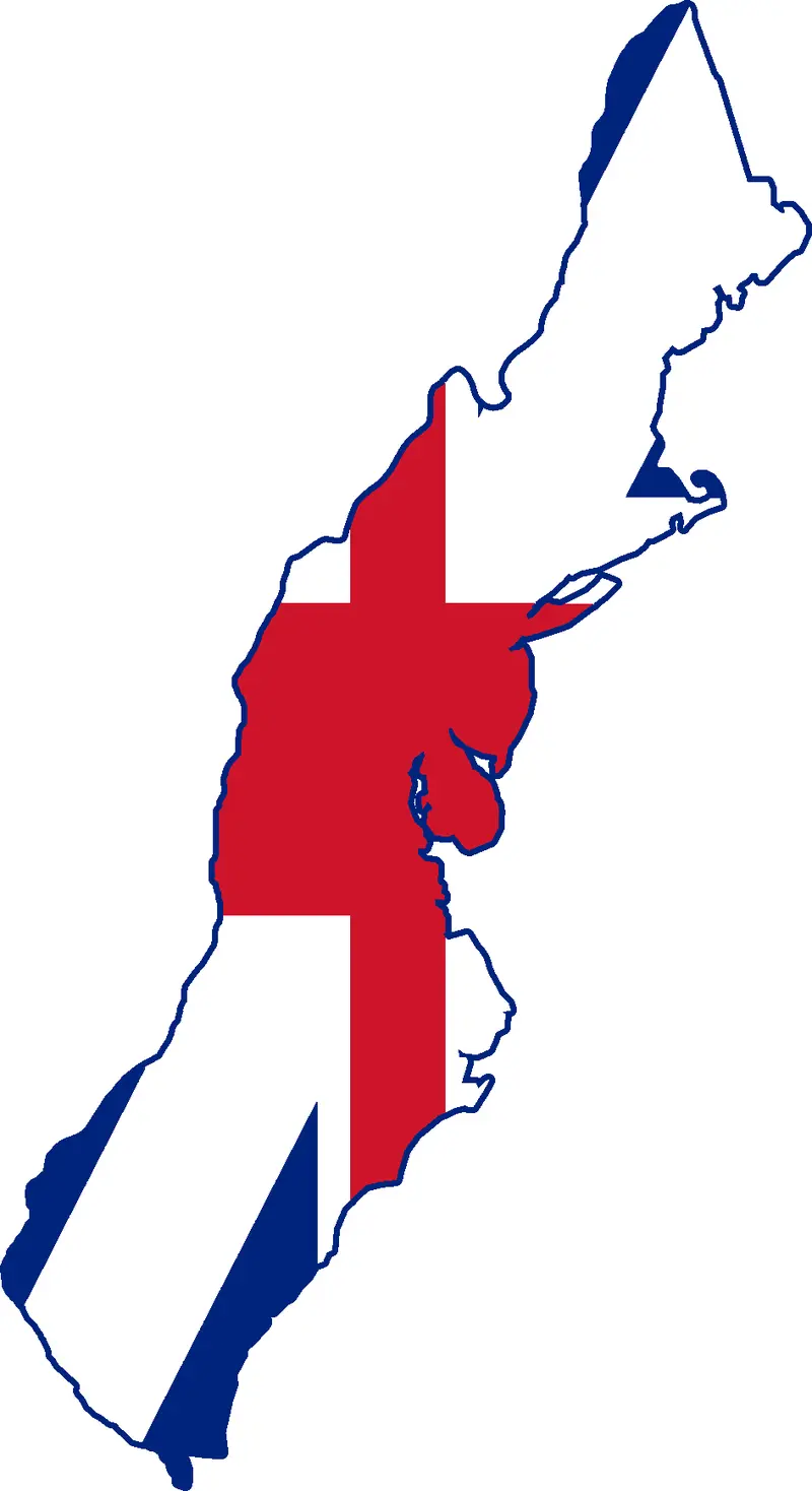 Map: Flag Map of the Thirteen Colonies 1775