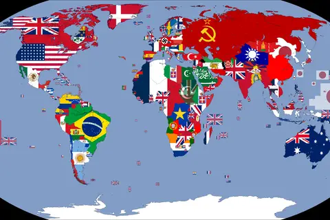 Map: Flag Map of the World 1938