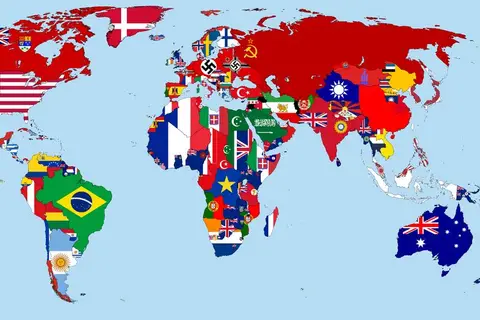 Map: Flag Map of the World 1942