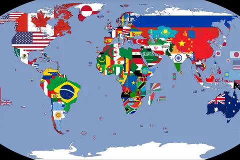 Map: Flag Map of the World 2000