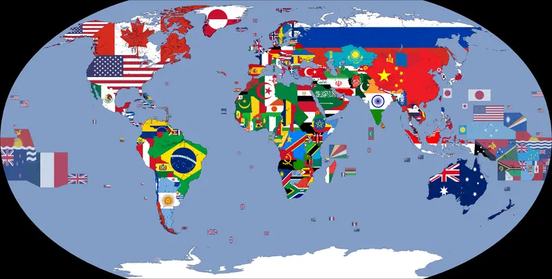 Map: Flag Map of the World 2009