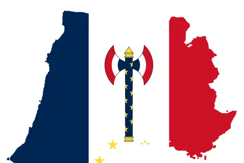 Map: Flag Map of Vichy France