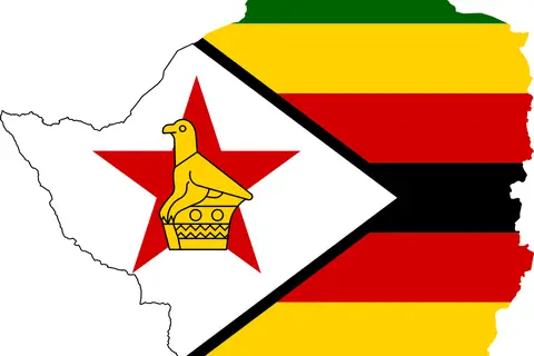 Map: Flag Map of Zimbabwe