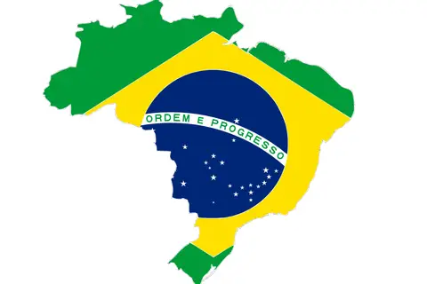 Map: Flag of Brazil Map