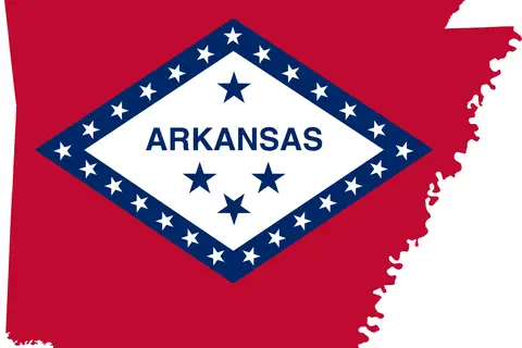 Map: Flagmap of Arkansas