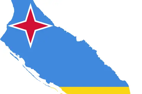 Map: Flagmap of Aruba