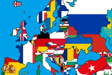 Map: Flagmap of Europe