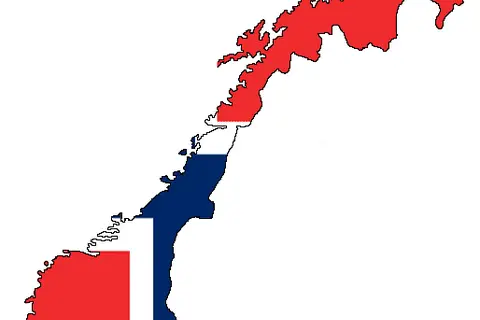 Map: Flagmap of Norway