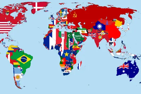 Map: Flagmap of the World 1935