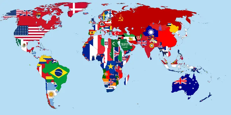 Map: Flagmap of the World 1938