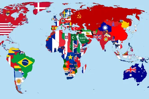Map: Flagmap of the World 1938
