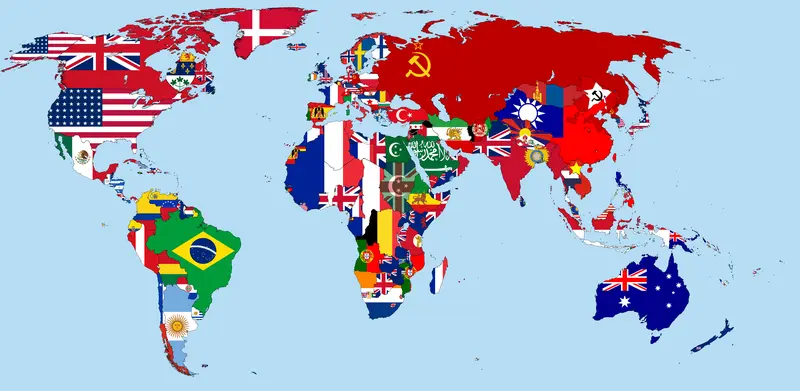 Map: Flagmap of the World 1946