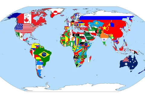 Map: Flagmap of the World Microsoft Paint Made