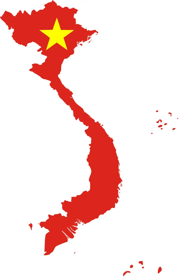 Map: Flagmap of Vietnam