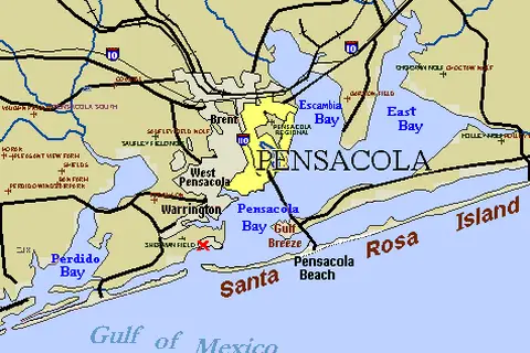 Map: Floridapensacolamaplegendx61756Faa