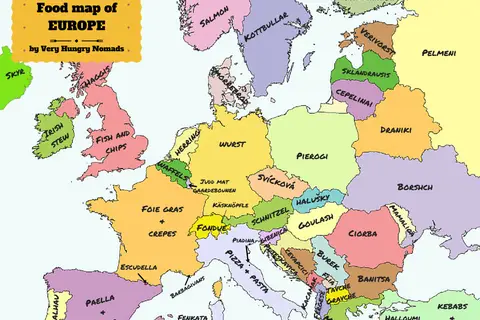Map: Food Map of Europe