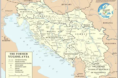 Map: Former Yugoslavia Map