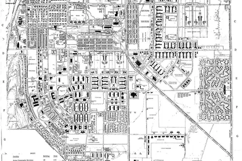 Map: Fort Bliss Facility Map Main Area 1974